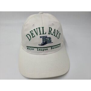 Vintage Tampa Bay Devil Rays Drew Pearson Marketing Snapback Hat Cap MLB White